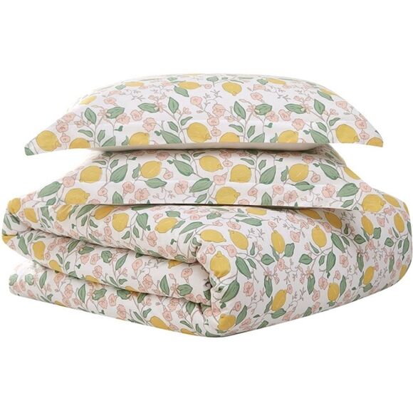 Brooklyn Loom Lemon 🍋 Tree Comforter Set, Twin, Verbena 100% cotton - Picture 3 of 9